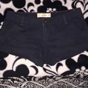 Black Twill Chino Shorts